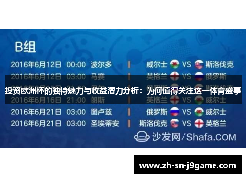 投资欧洲杯的独特魅力与收益潜力分析：为何值得关注这一体育盛事